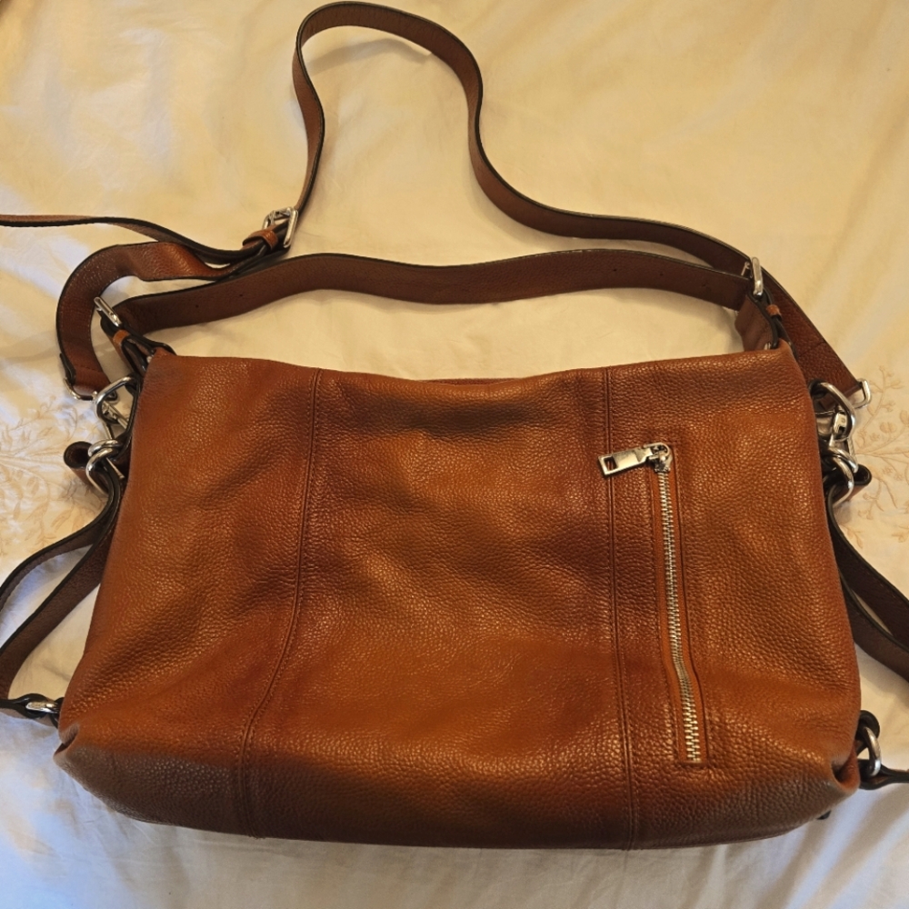 Heshe Pebbled Leather Purse